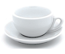 White Bowl Cappuccino Cup & Saucer - Espresso Doctor